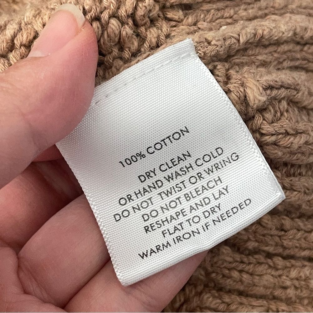 White + Warren Sweater cotton slub easy crewneck womens Brown (small) minimalist - Picture 6 of 8